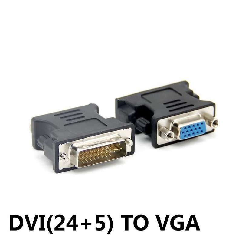 DVI الثورة VGA أنثى محول DVI-I التوصيل 24 + 5 P إلى VGA جاك محول HD فيديو بطاقة الرسومات محول لأجهزة الكمبيوتر HDTV العارض