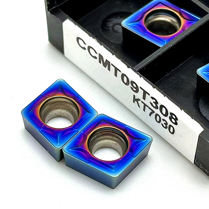 النانو الأزرق CCMT09T304 KT7030 CCMT 09t308 KT7030 الخارجية تحول أداة كربيد شفرة NC أداة عالية الجودة CCMT09t 304