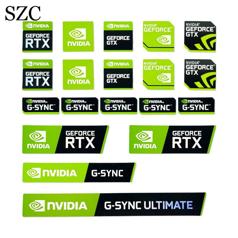 ملصق Nvidia gtx rtx geforce لأجهزة الكمبيوتر المحمول ، ملصق بطاقة الرسومات ، جديد ، 5 * *