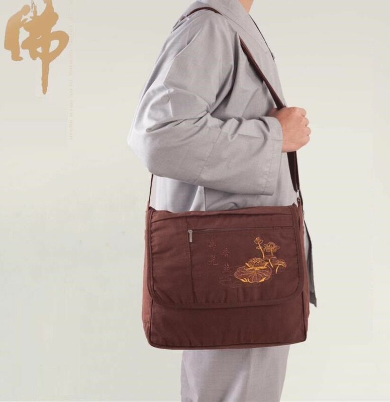 حقيبة كتف قماش توريد بوذية كبيرة كيس بوذي 35x30cm
