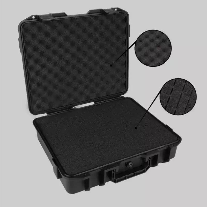 صندوق أدوات السلامة البلاستيكية ABS ، حقيبة أدوات جافة محمولة ، مقاومة للصدمات مع رغوة مقطوعة مسبقًا ،