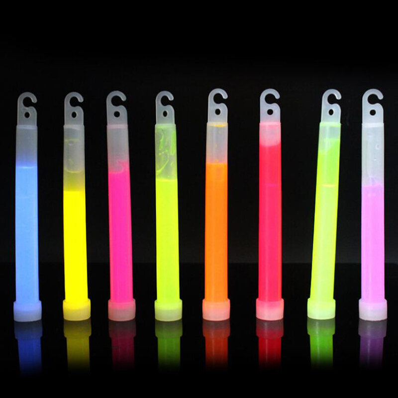 6 بوصة توهج العصي الطرف Glowstick ضوء عصا الكيميائية الفلورسنت هالوين معلقة الديكور التخييم أضواء الطوارئ