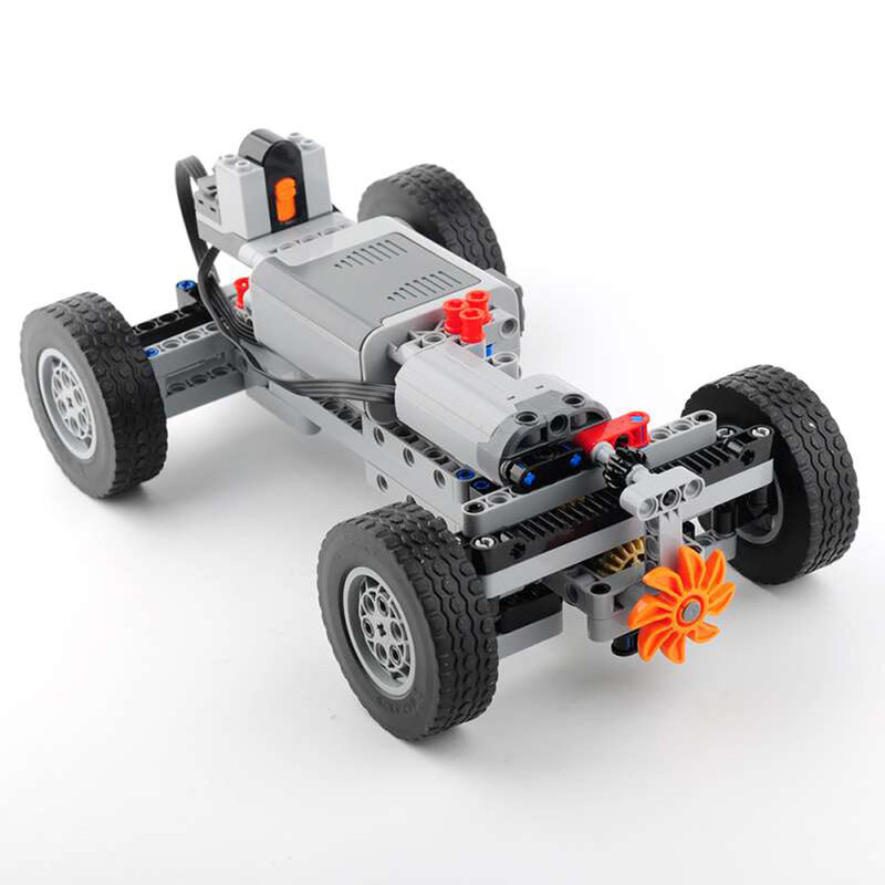 4WD أربع عجلات محرك السيارة التقنية هيكل الطوب الأشعة تحت الحمراء التحكم عن بعد ريسيفر م موتور AA صندوق بطارية MOC أجزاء عدة ل ليجودز