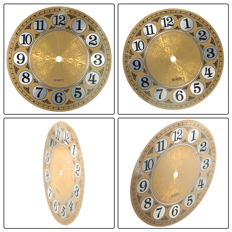 ساعة حائط معدنية مسطحة من الألومنيوم بقطر 7 بوصة بقطر للوجه العربي