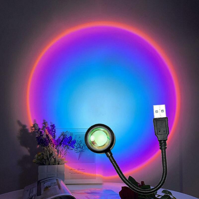 USB LED قوس قزح مصابيح ليلة ضوء العارض التصوير جدار جو النيون أضواء للحزب نوم غرفة المعيشة ديكور هدية