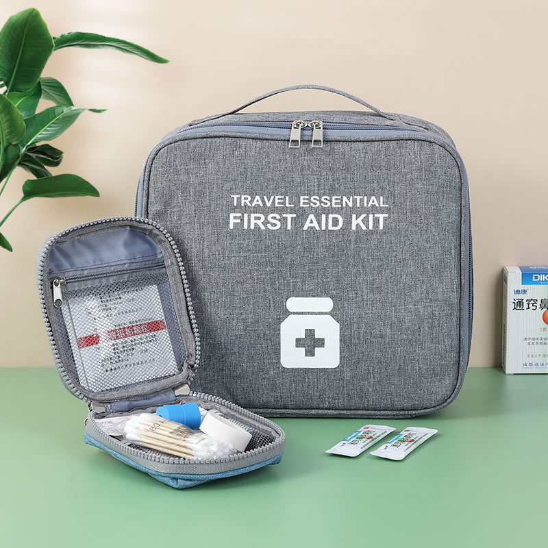 المنزل السفر الإسعافات الأولية سعة كبيرة فارغة الطب تخزين حقيبة المحمولة صندوق طبي بقاء الحقيبة في الهواء الطلق الطوارئ الحقيبة
