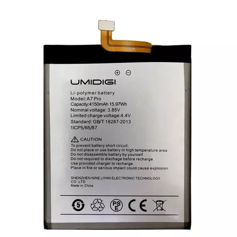 بطارية لهاتف المحمول UMI Umidigi A7 Pro ، بطاريات ليثيوم بوليمر عالية الجودة ، أصلية 100% ، جديدة ، 4150mAh
