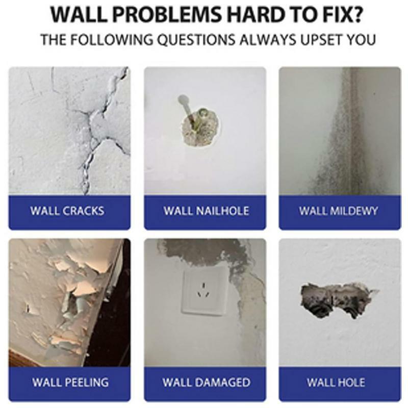 عامل إصلاح الجدار المقاوم للماء ، كريم إصلاح الجدار مع مكشطة ، طلاء صالح ، مقاوم للقولبة ، سريع الجفاف ، استعادة الرقعة ، إرضاع
