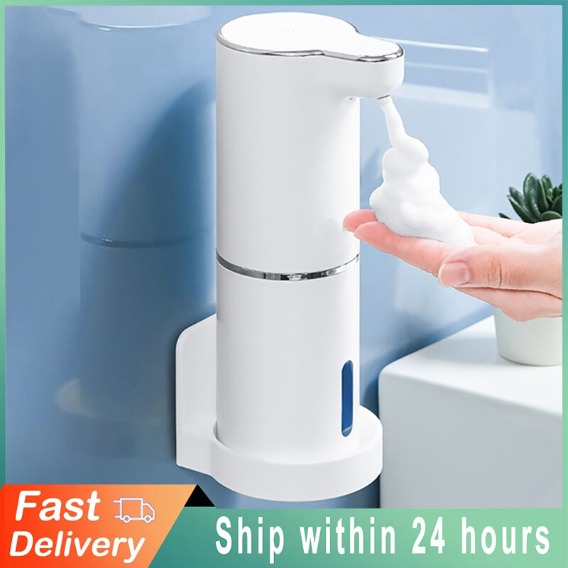 موزعات صابون رغوي سائل للحمام ، آلة غسيل يد ذكية ، شحن USB ، أبيض ، عالي الجودة ، مادة ABS