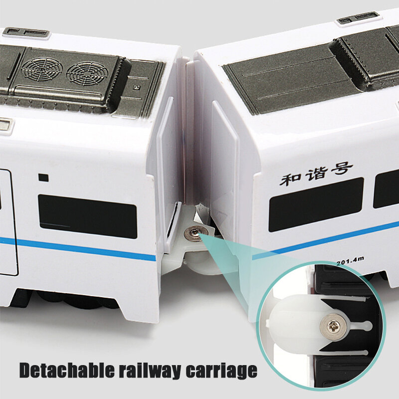1:8 الانسجام السكك الحديدية محاكاة عالية السرعة ألعاب قطار السكك الحديدية للبنين الكهربائية ضوء الصوت قطار EMU نموذج لغز لعبة سيارة الطفل