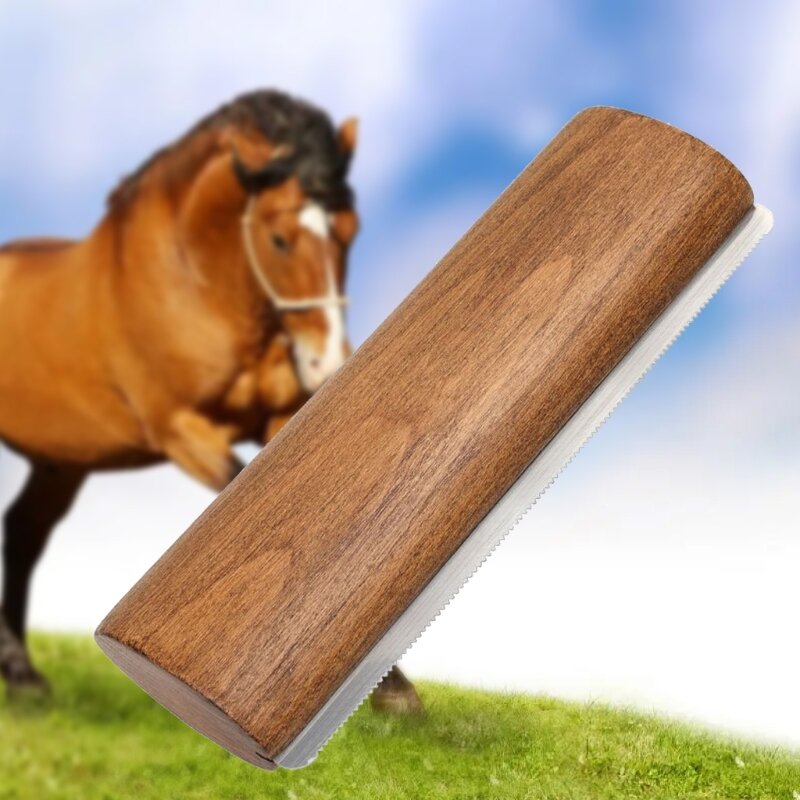 فرشاة الحصان بمقبض خشبي، فرشاة شعر الحصان، فرشاة إزالة الشعر، فرشاة جسم الحصان