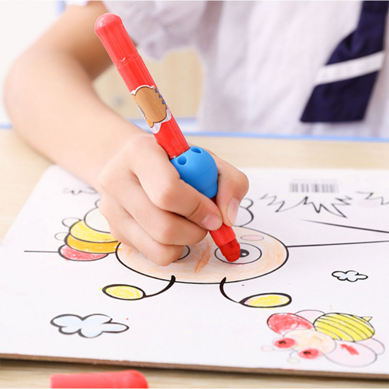 3 قطعة سيليكون الكتابة المعونة قبضة قلم رصاص الإيدز الأطفال للطفل قلم رصاص وقلم وجاف المدرسة