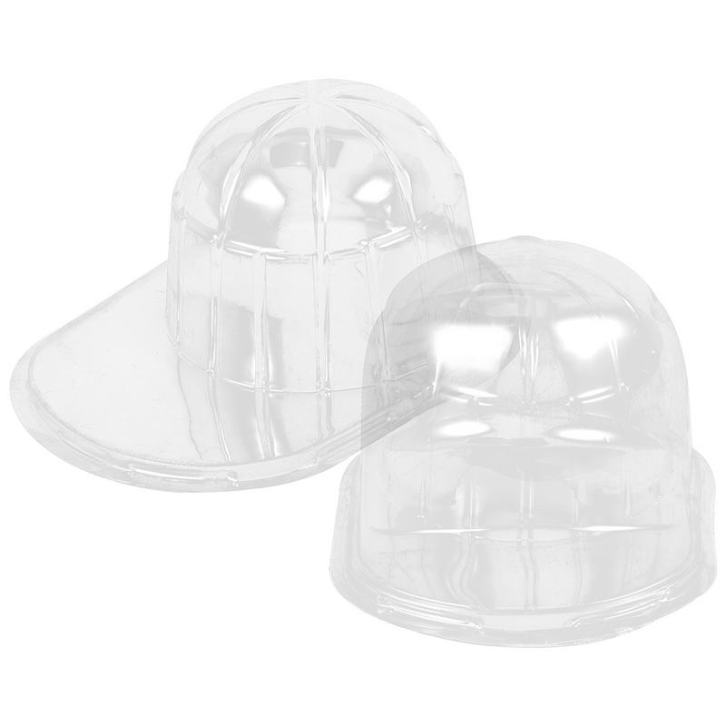 صندوق قبعات بيسبول شفاف ، حامل عرض قبعة بيسبول لسطح المكتب ، حامل سفر ، مجموعتان