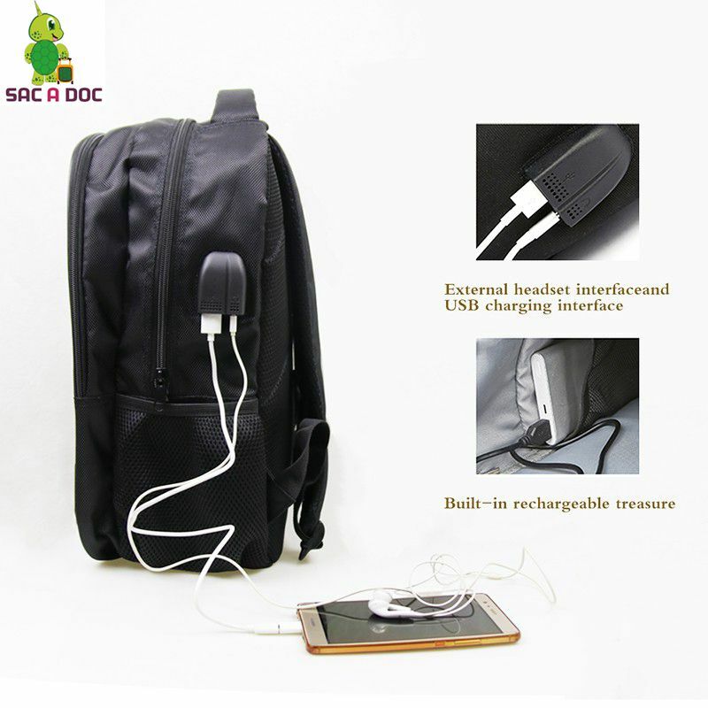 حقيبة ظهر Mochila-Ice Fire Wolf USB ، حقيبة مدرسية قماشية للحيوانات والمراهقين ، حقيبة ظهر للسفر USB للرجال ، حقائب كمبيوتر محمول ذات سعة كبيرة