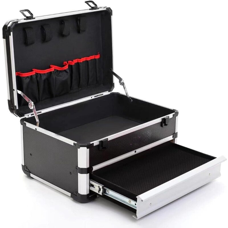 صندوق أدوات محمول مع درج ، صندوق تخزين الأدوات ، منظم ، صندوق الأدوات