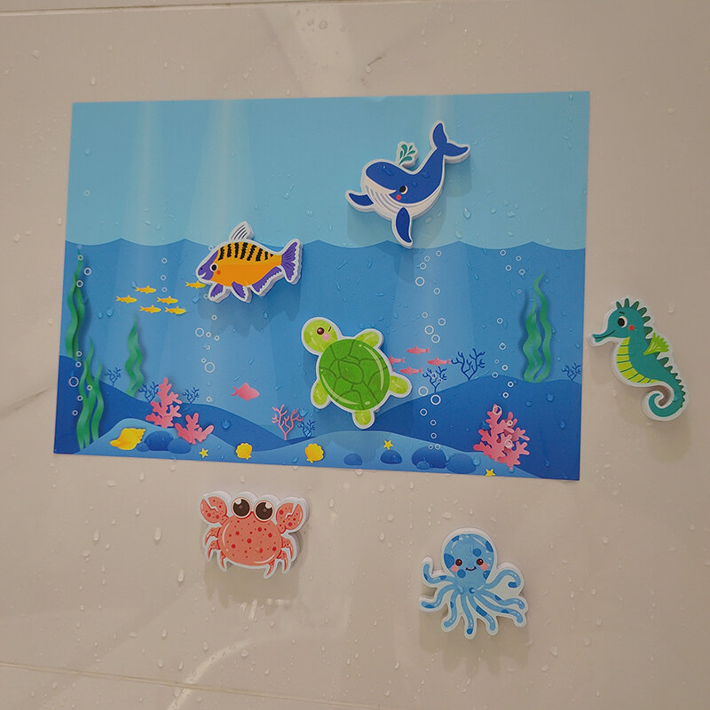 حوض استحمام الطفل ألعاب الحمام Ocea الحيوانات لغز لعبة إيفا التعليم تعلم رغوة ألعاب مياه الأسماك لعبة الاستحمام للأطفال 2 3 سنوات