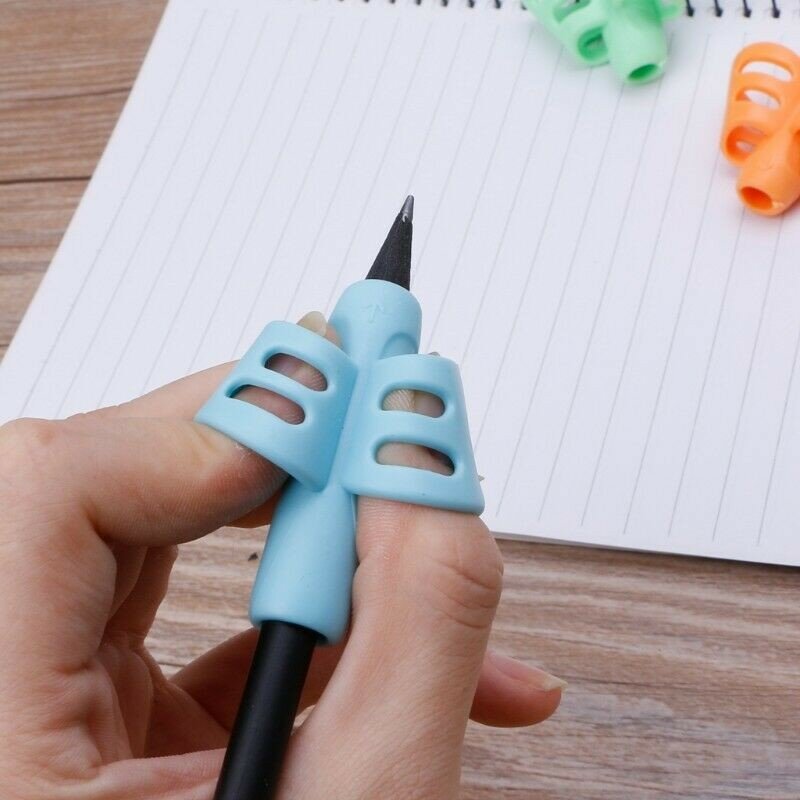 3 قطعة الأطفال الكتابة قلم رصاص حامل القلم الاطفال تعلم ممارسة سيليكون القلم المعونة قبضة الموقف تصحيح جهاز للطلاب