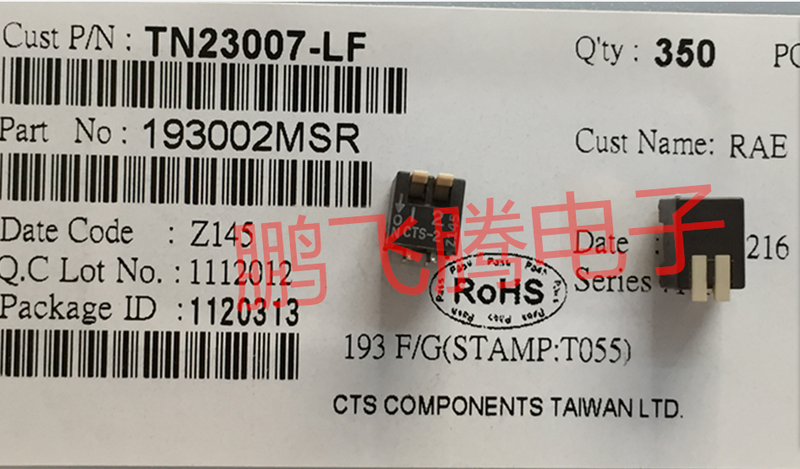 1 قطعة الأصلي الأمريكية CTS 193-2MSR الطلب رمز التبديل 2 بت التصحيح 2.54 مللي متر 2P مفتاح نوع الجانب رمز الطلب