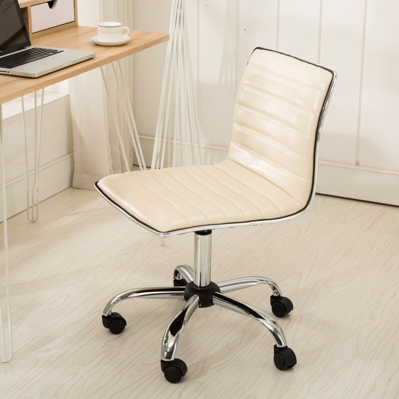 كرسي مكتب قابل للتعديل من فريمو مع رفع هوائي ، كروم ، بيج ، راحة ودعم معززين
