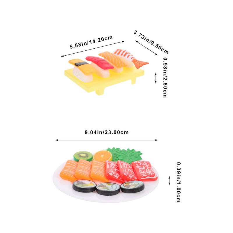 محاكاة السوشي مصغرة ديكور الدعامة ، الزينة الغذائية ، المنزلية الزخرفية ، الدعامة الصغيرة ، محاكاة الغذاء