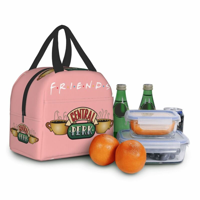 الكلاسيكية التلفزيون تظهر المركزي بيرك أصدقاء الغداء حقيبة برودة معزول علب الاغذية للنساء أطفال مدرسة العمل نزهة الغذاء تخزين أكياس