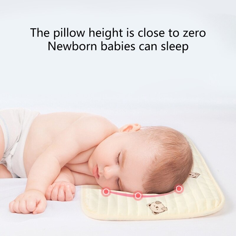 وسادة قطنية للأطفال على شكل رأس وسادة نوم للأطفال مقاس 40x25 سم/16x10 بوصة