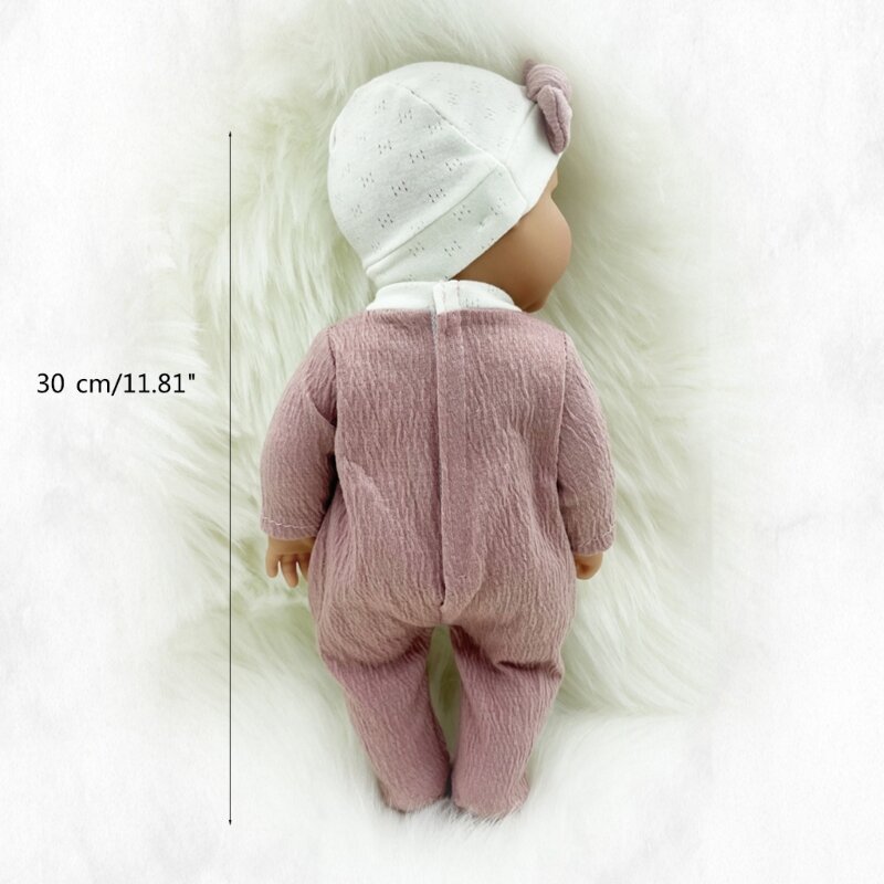 30 سنتيمتر محاكاة دمية طفل دمية إعادة الميلاد واقعية مع الحلمة/بطانية/السرير/وسادة للطفل طفل استرضاء مرافقة