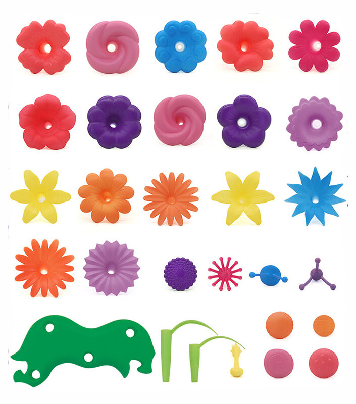 109 قطعة/المجموعة لتقوم بها بنفسك الإبداعية الملونة كتل الربط بناء تشكيلة زهور تعليمية لعب حديقة لعبة للبنات هدية