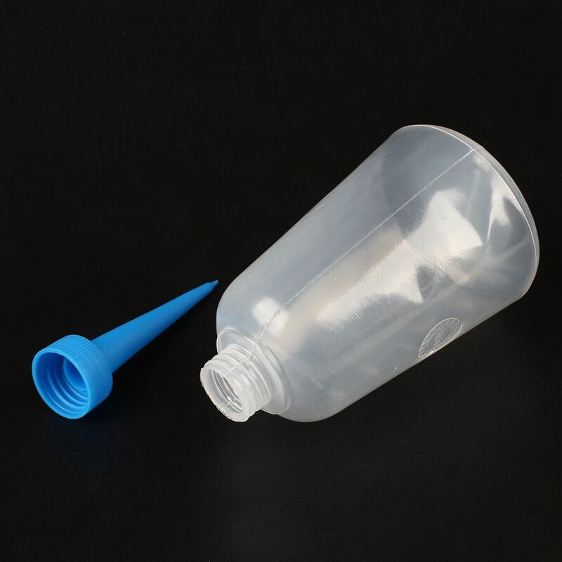 زجاجة صمغ سائل بلاستيكية ، مطبق أبيض وأزرق شفاف ، صوفي