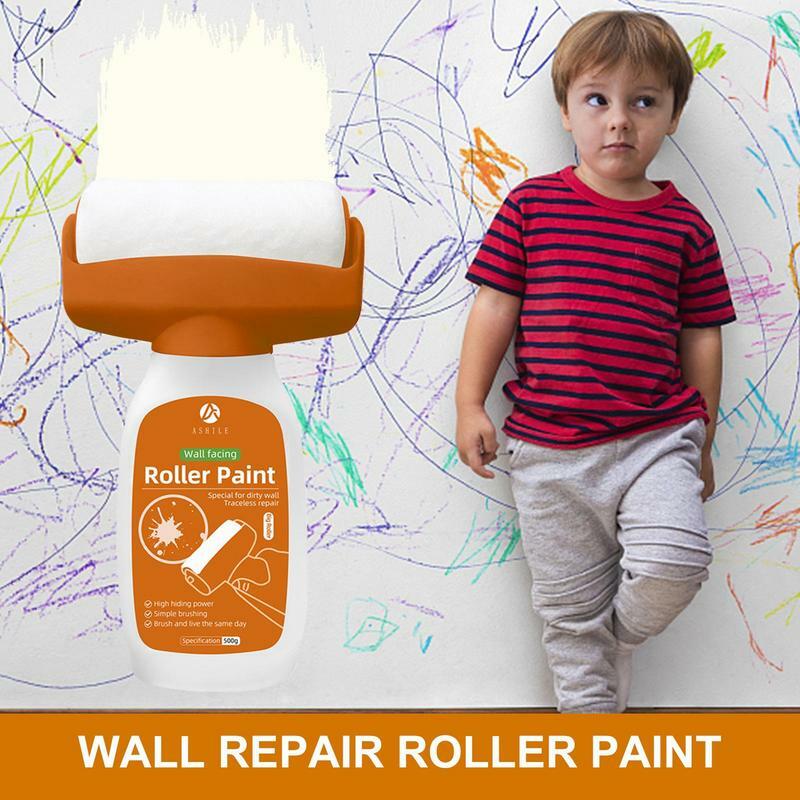 فرشاة برتقالية متعددة الوظائف لإصلاح الجدران ، لاتكس عديم الرائحة ، بكرة طلاء بيضاء ، عصا Spackle للتجديد ، فرشاة ترقيع الجدران