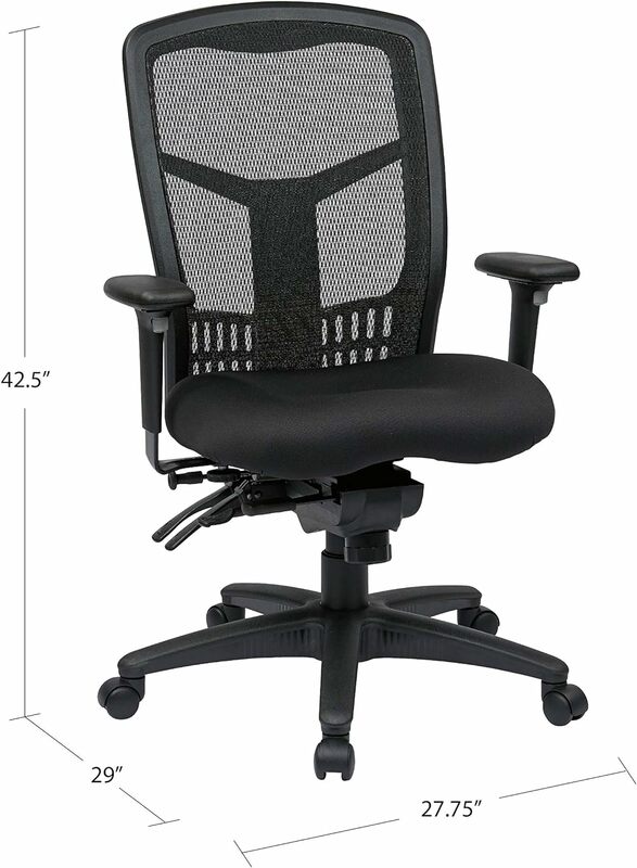 كرسي مكتب مدير الشبكة القابل للتنفس ProGrid ، ارتفاع قابل للتعديل ، تحكم في الميل ، منزلق المقعد ، متعدد الوظائف