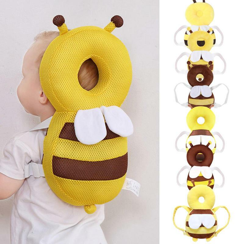 وسادة حماية رأس نحلة صغيرة ، قبعة مضادة للسقوط قابلة للتنفس ، مناسبة لحماية رأس الأطفال الصغار ، طفل