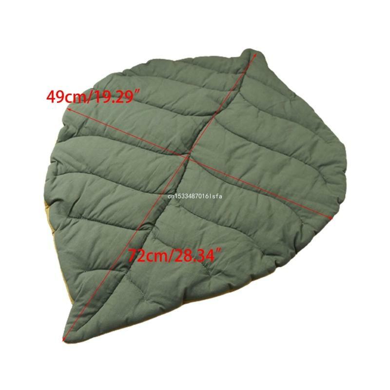 بطانية قطنية لون أخضر على شكل أوراق شجر صوفا على شكل أوراق شجر كبيرة بطانية دروبشيب