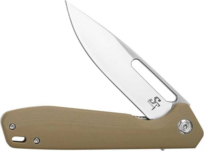 Sitivien ST801 سكين الطي ، 8Cr18Mov شفرة الصلب ، G10 مقبض سكين جيب EDC أداة سكين للعمل في الهواء الطلق بقاء التخييم