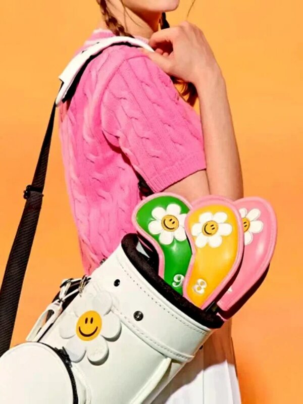 أغطية رأس حديدية من البولي يوريثان للجولف ، أغطية رأس نوادي الجولف الكورية الملونة ، مجموعة واقية عالية الجودة ، 4-9 * *