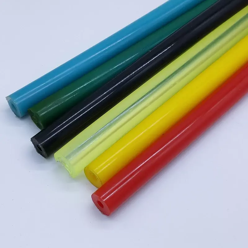 طول 50 سنتيمتر جوفاء I.D.8mm الملونة بولي rods قضبان 75A البولي يوريثين