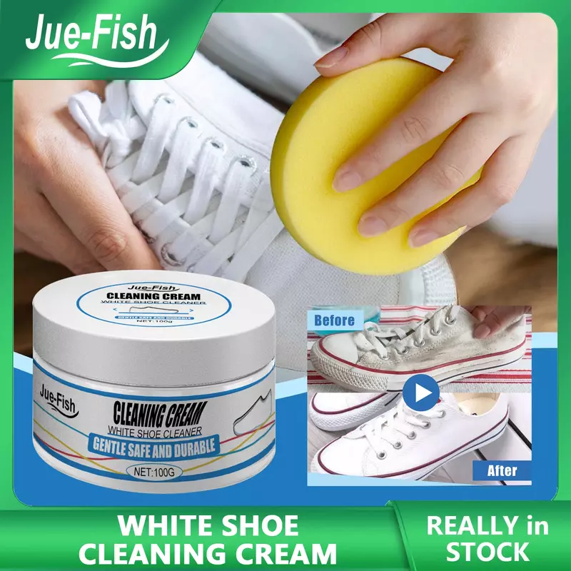 حذاء أبيض تنظيف كريم مع مسح الإسفنج حذاء تبييض اشراق حذاء قماش رياضي إزالة البقع الأوساخ الحرة غسل الأنظف