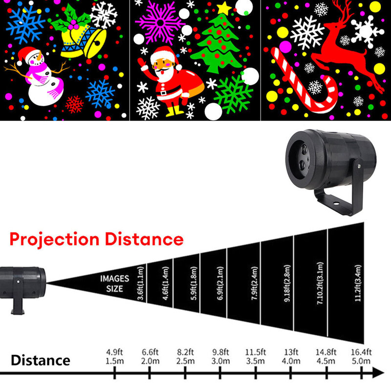 الدورية عيد الميلاد مصباح ضوئي ، USB ، LED ، ندفة الثلج ، سانتا ، تساقط الثلوج ، الجنية ، ضوء الإسقاط للحزب ، السنة الجديدة