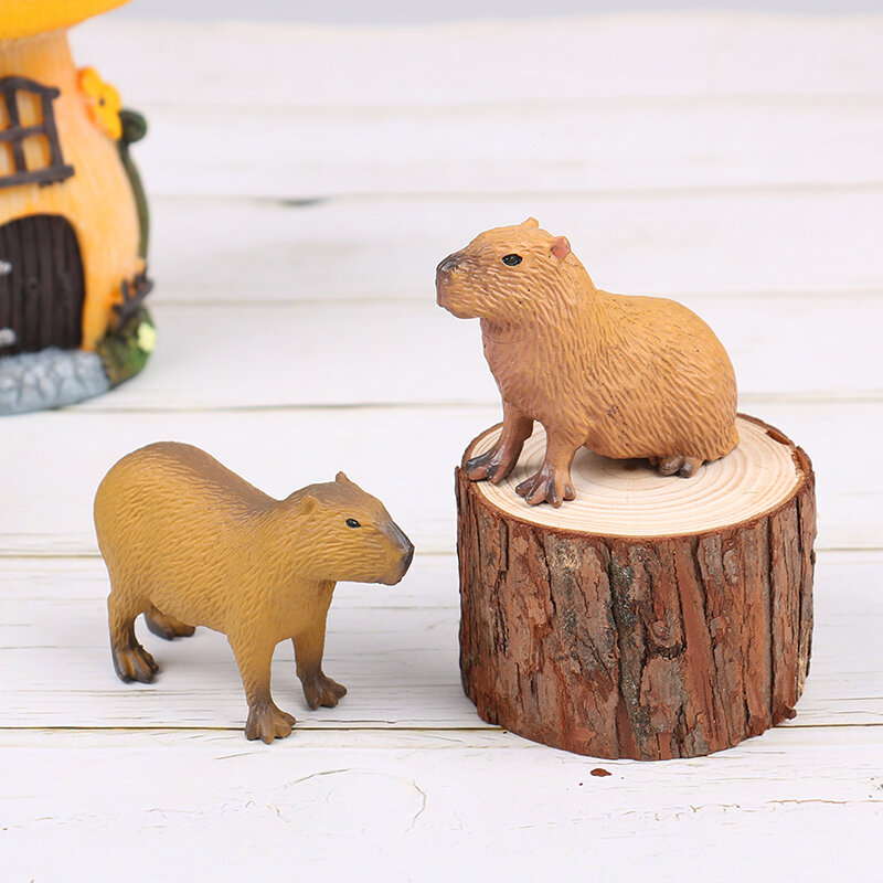 سيمي Capybara مجسم حركة للأطفال ، نماذج حيوانات برية لطيفة ، مجموعة ألعاب ، هدية ، جديد