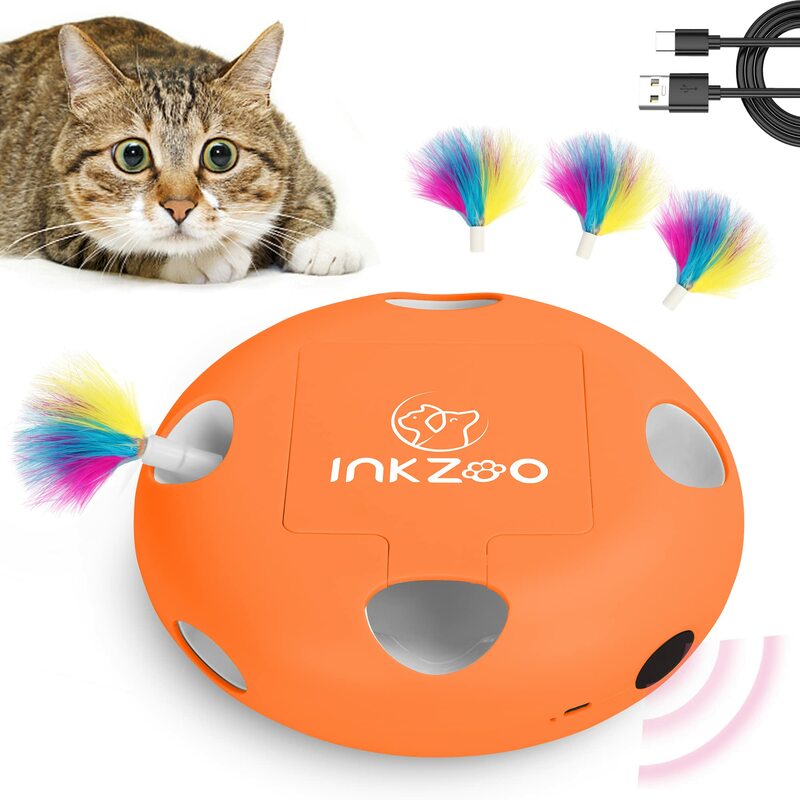 Inkgarden-ألعاب القط التفاعلية الذكية للقطط في الأماكن المغلقة ، لعبة القط ، التلقائي ، 7 ثقوب ، الفئران اجتز واحد الخلد