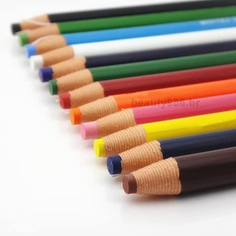 قلم تحديد الحواجب المايكروبلادينج الأسود ميتسوبوشي ، لوازم إكسسوارات الوشم ، جلد اللازورد ، صوفي ، حار ، 12 في كل صندوق