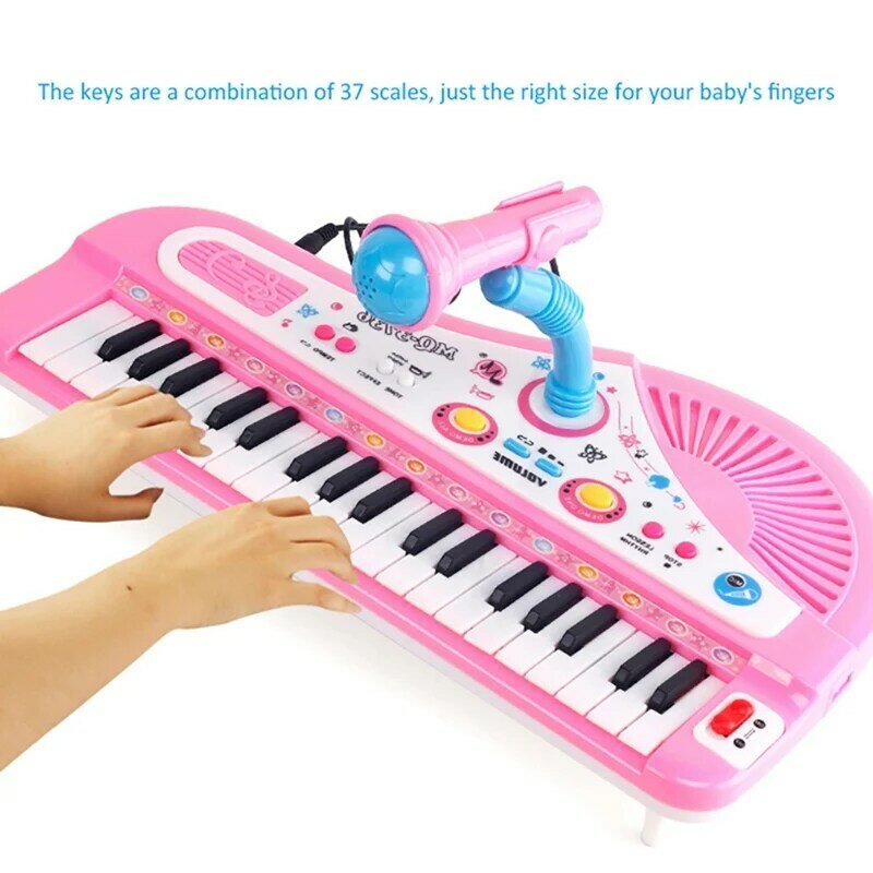 31-Key لعبة لوحة مفاتيح البيانو الإلكترونية مع ميكروفون للأطفال الأطفال اللعب الإلكترونية للمتعة