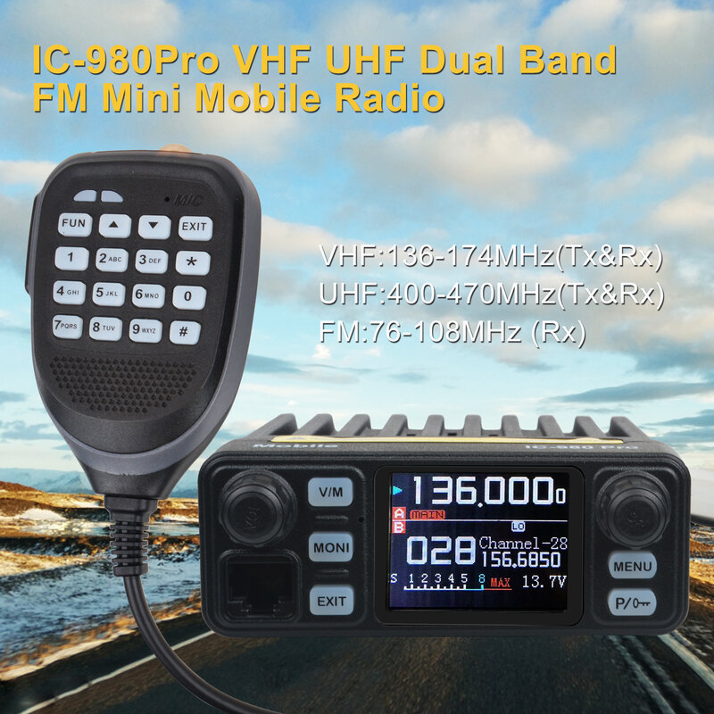 جهاز اتصال لاسلكي صغير من Hiroyasu ، تقليل الضوضاء ، راديو FM ، VHF ، UHF ، نطاق مزدوج ، ساعة مزدوجة ، VHF ، تقليل الضوضاء ، راديو متنقل ، 25 واط ، 200Ch