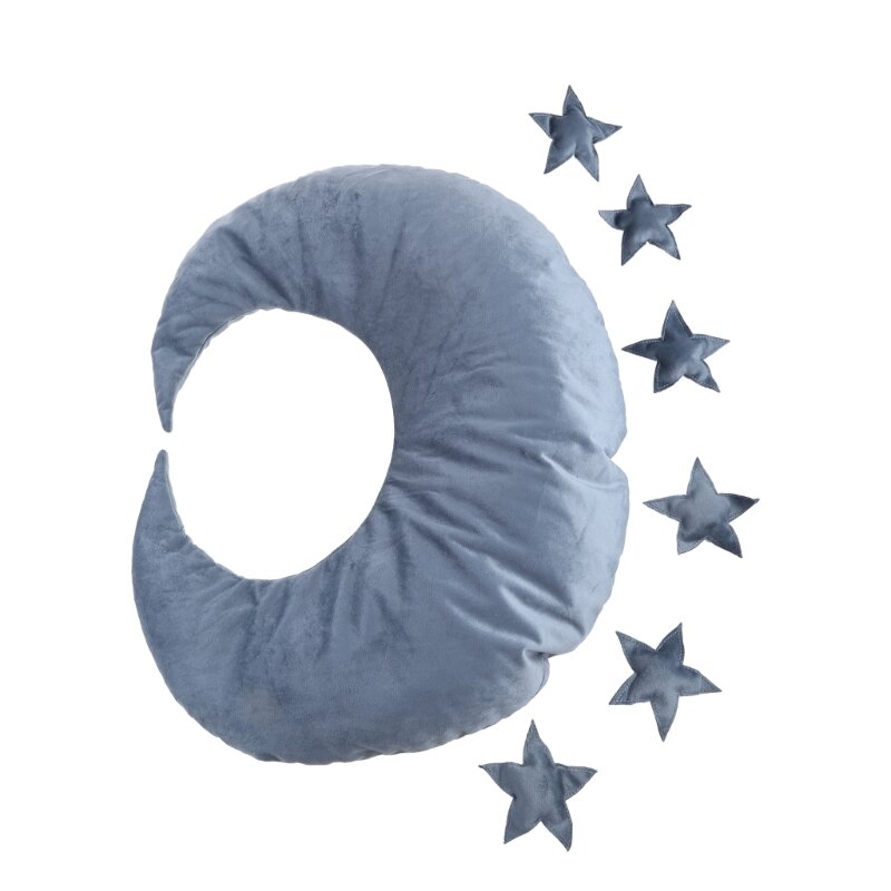 طقم وسادة نجوم على شكل قمر للأطفال مستلزمات تصوير لحديثي الولادة ملحقات تصوير للأطفال الرضع