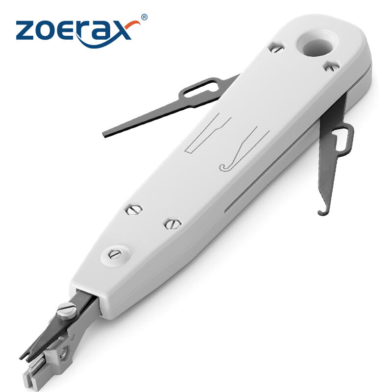 ZoeRax-لكمة أسفل أداة ، 110 سلك القاطع سكين ، كماشة الاتصالات ل Rj45 حجر الزاوية جاك ، كابل الشبكة وحدة الهاتف ، لوحة التصحيح