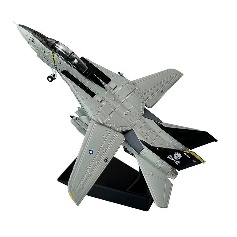 1:100 1/100 مقياس الولايات المتحدة Grumman F14 F-14 Tomcat مقاتلة دييكاست طائرة معدنية طائرة نموذج طائرة ألعاب أطفال جمع هدية