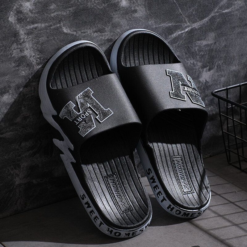 Trendy Slippers Non-slip Wear-resistant Home Men's soft Bottom Sandals And Slippers Summer Slippers Can Be Worn Outside