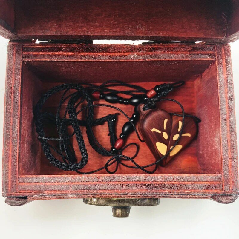 الوهم تأثيري الخشب قلادة المنجد قلادة زوجين عشاق مخصص صور اليدوية مجوهرات للجنسين الدعامة