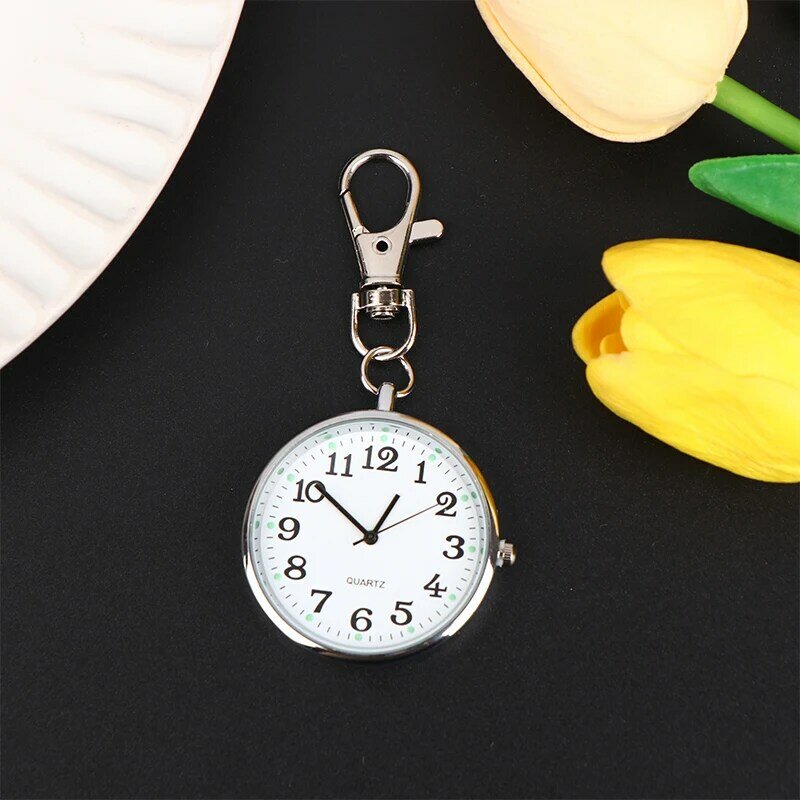 الساعات الجيب ممرضة الجيب ساعة مفتاح سلسلة مفاتيح FOB مع بطارية الطبيب الطبيب مراقبة هدية