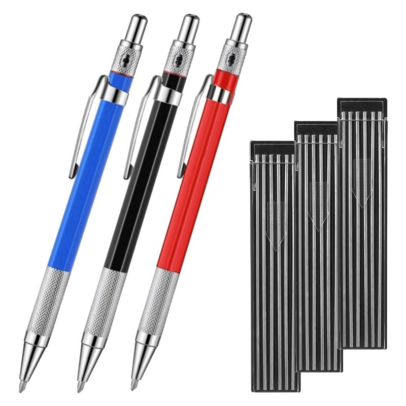 أقلام إعادة تعبئة دائرية ، قلم تحديد لأعمال النجارة ، أداة ، معدن ، 36 ، وضع العلامات ، مجموعة واحدة